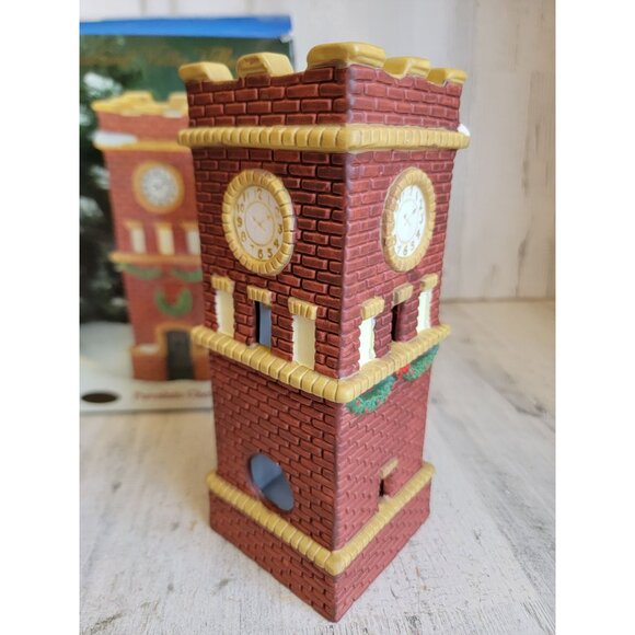 Heartland valley porcelain clock Tower vintage Village accessory Xmas - Picture 4 of 8